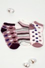 Kız Çocuk  3 Lü Patik Çorap (5-6 Yaş) 9801-3