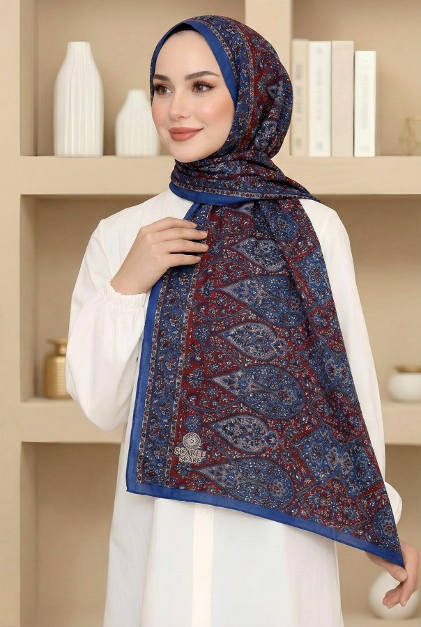 Desenli Bambu Crush Şal 6009-6