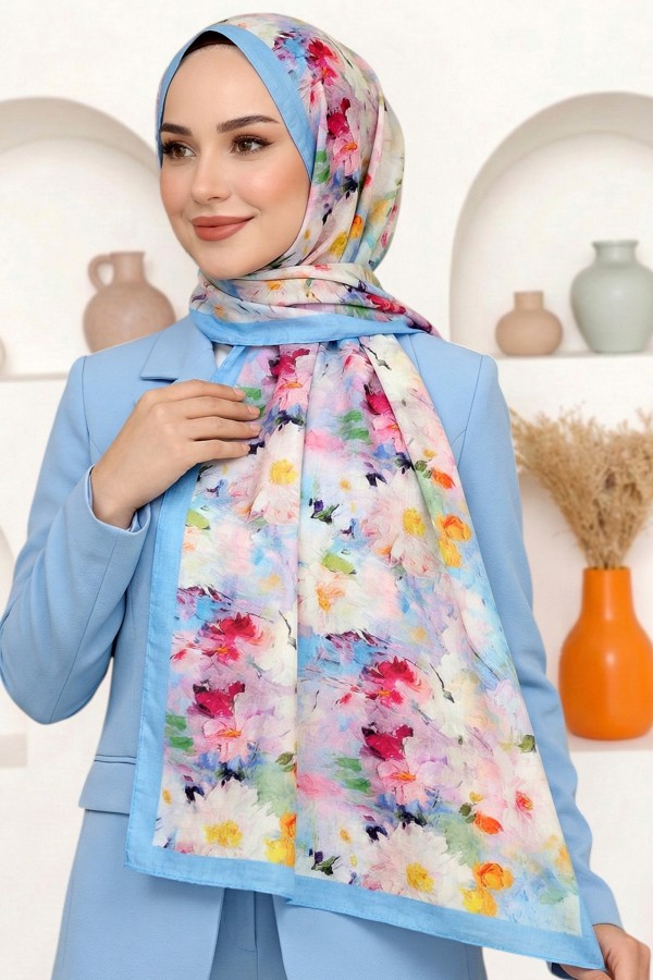 Desenli Bambu Crush Şal 6010-10