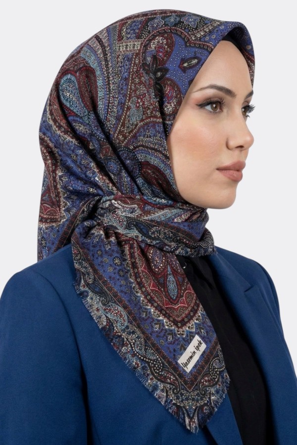 Desenli Flamlı Eşarp 6514-8