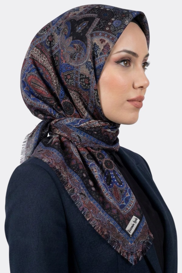 Desenli Flamlı Eşarp 6514-6