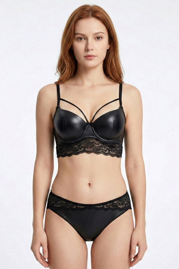 Tılsım 160 İpli Destekli Deri Sütyen Takım 3310-5