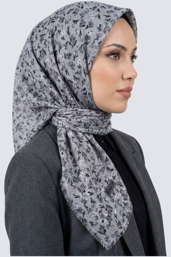 Desenli Flamlı Eşarp 6515-14