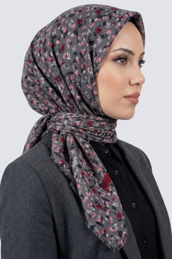 Desenli Flamlı Eşarp 6515-13