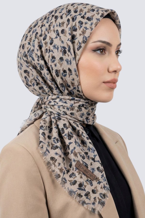 Desenli Flamlı Eşarp 6515-8