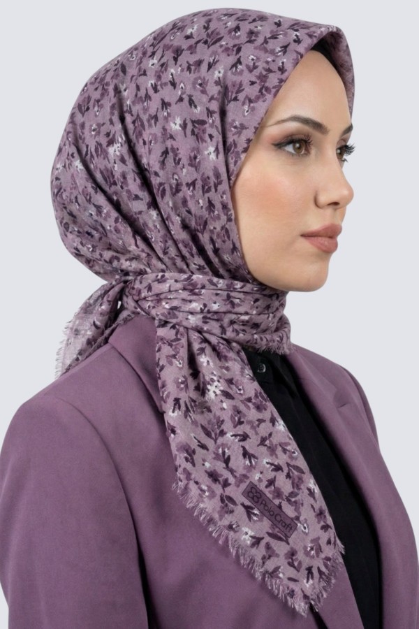 Desenli Flamlı Eşarp 6515-2