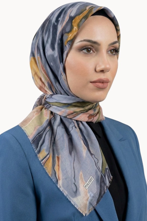 Desenli Flamlı Eşarp 6516-18