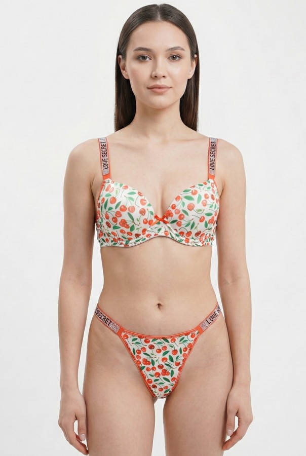 Tılsım Desenli Destekli Sütyen Takım 3303-2