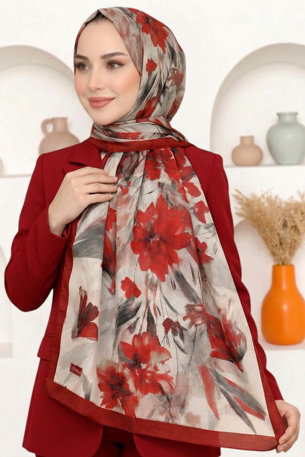 Organik Pamuk Vual Şal 6016-5