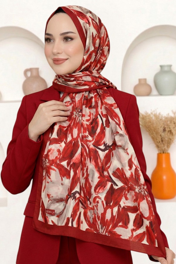 Organik Pamuk Vual Şal 6016-2