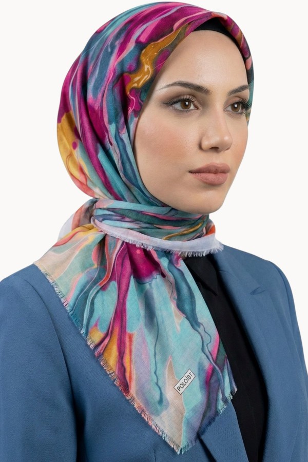 Desenli Flamlı Eşarp  6516-9