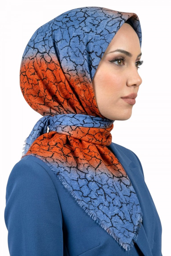 Desenli Flamlı Eşarp 6517-11