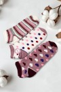 Kız Çocuk  3 Lü Patik Çorap (11-12 Yaş) 9510-1