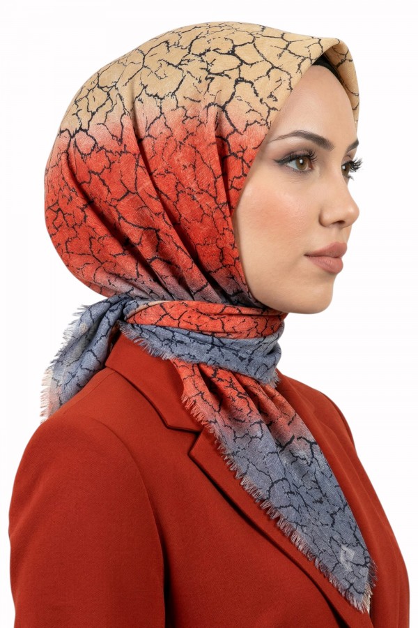 Desenli Flamlı Eşarp 6517-9