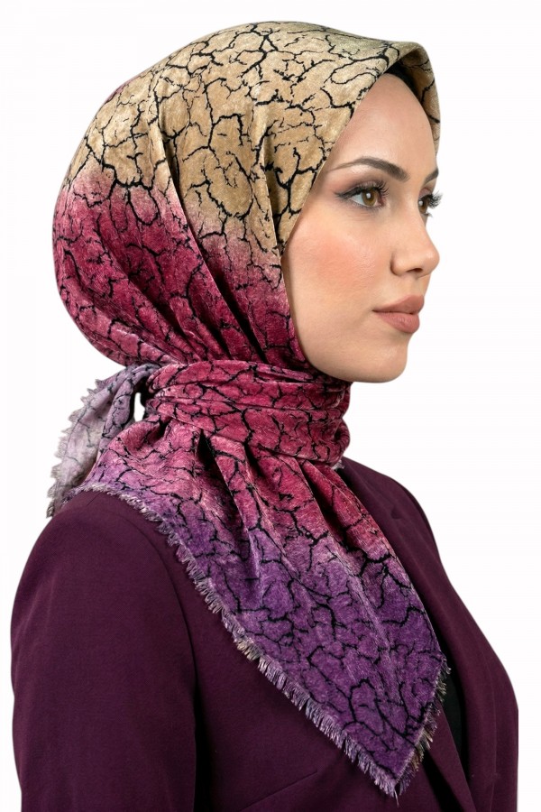 Desenli Flamlı Eşarp 6517-7