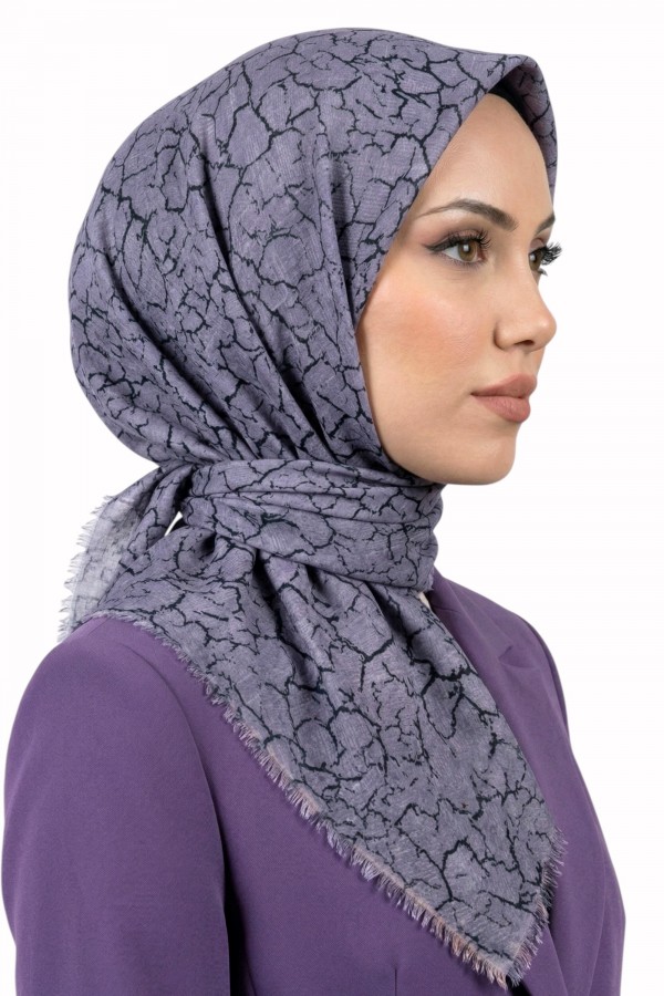 Desenli Flamlı Eşarp 6517-6