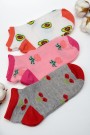 Kız Çocuk  3 Lü Patik Çorap (9-10 Yaş) 9701-9