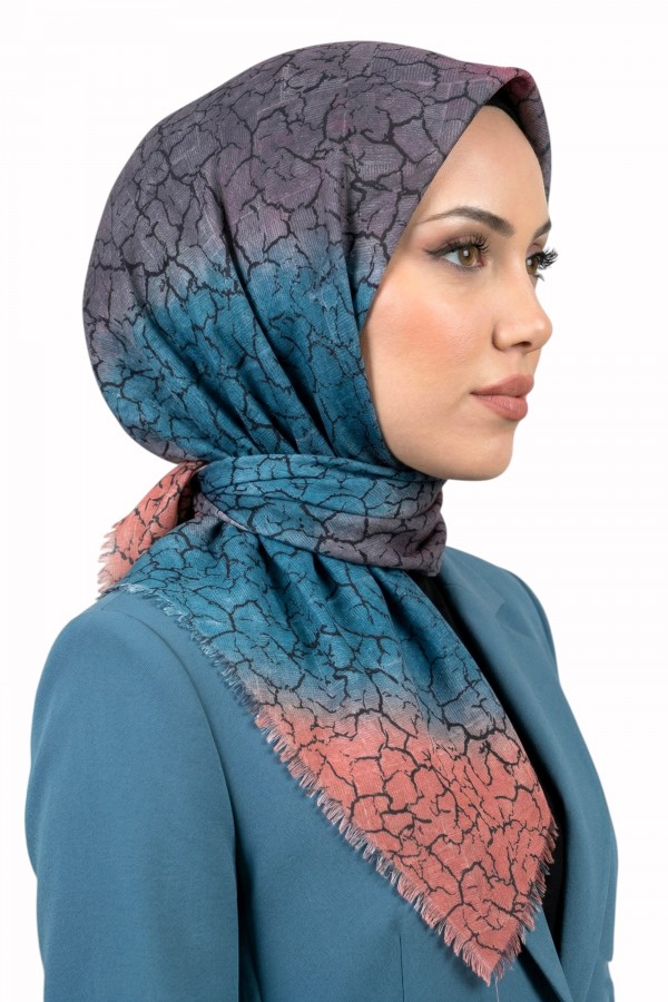 Desenli Flamlı Eşarp 6517-4