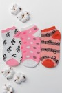 Kız Çocuk  3 Lü Patik Çorap (7-8 Yaş) 9901-17