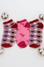 Kız Çocuk  3 Lü Patik Çorap (7-8 Yaş) 9901-14