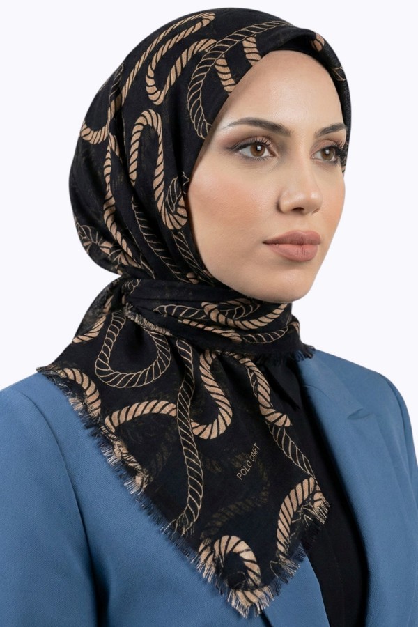 Desenli Flamlı Eşarp 6518-26