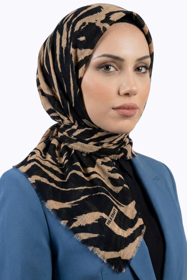 Desenli Flamlı Eşarp 6518-22