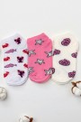 Kız Çocuk  3 Lü Patik Çorap (7-8 Yaş) 9901-3