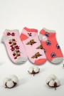 Kız Çocuk  3 Lü Patik Çorap (7-8 Yaş) 9901-6