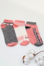 Kız Çocuk  3 Lü Patik Çorap (7-8 Yaş) 9901-7