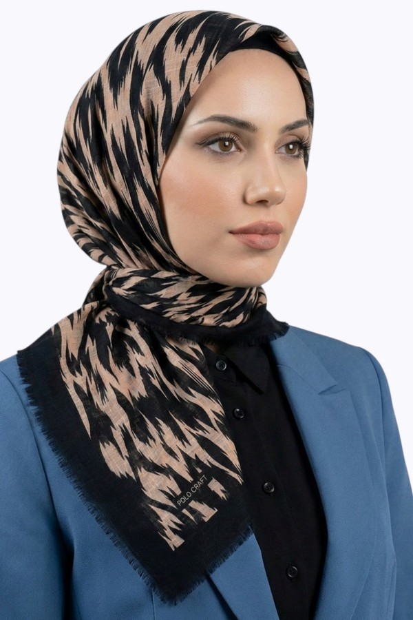 Desenli Flamlı Eşarp 6518-18