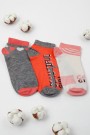 Kız Çocuk  3 Lü Patik Çorap (7-8 Yaş) 9901-8