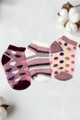 Kız Çocuk  3 Lü Patik Çorap (3-4 Yaş) 9601-9