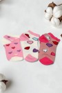 Kız Çocuk  3 Lü Patik Çorap (3-4 Yaş) 9601-6