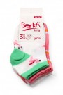 Kız Çocuk  3 Lü Patik Çorap (3-4 Yaş) 9601-5