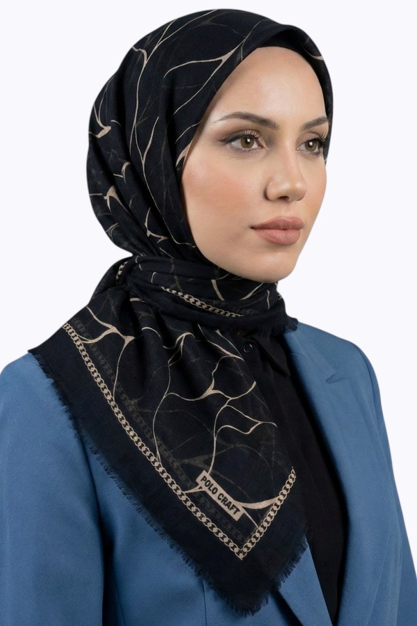 Desenli Flamlı Eşarp 6518-10