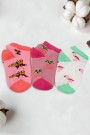 Kız Çocuk  3 Lü Patik Çorap (3-4 Yaş) 9601-3