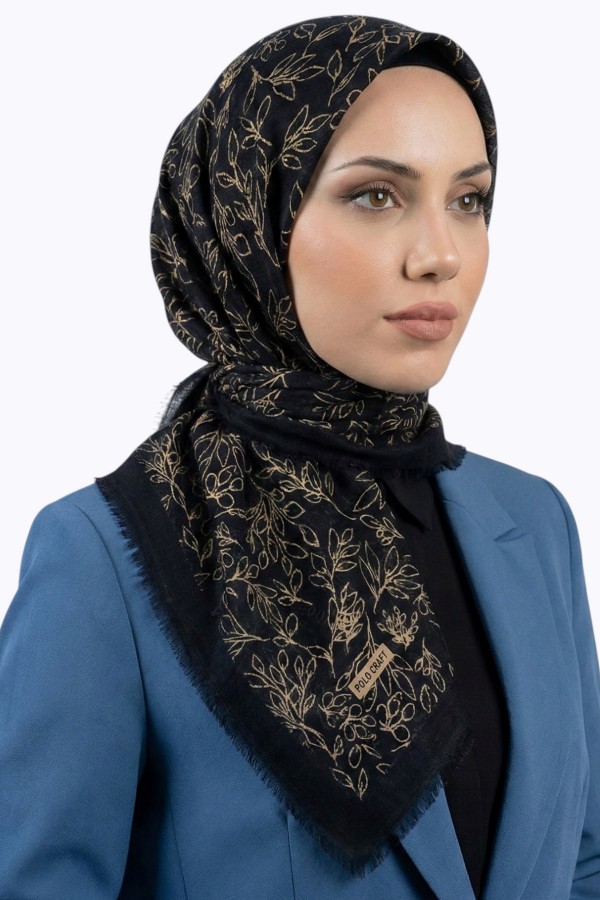 Desenli Flamlı Eşarp 6518-7