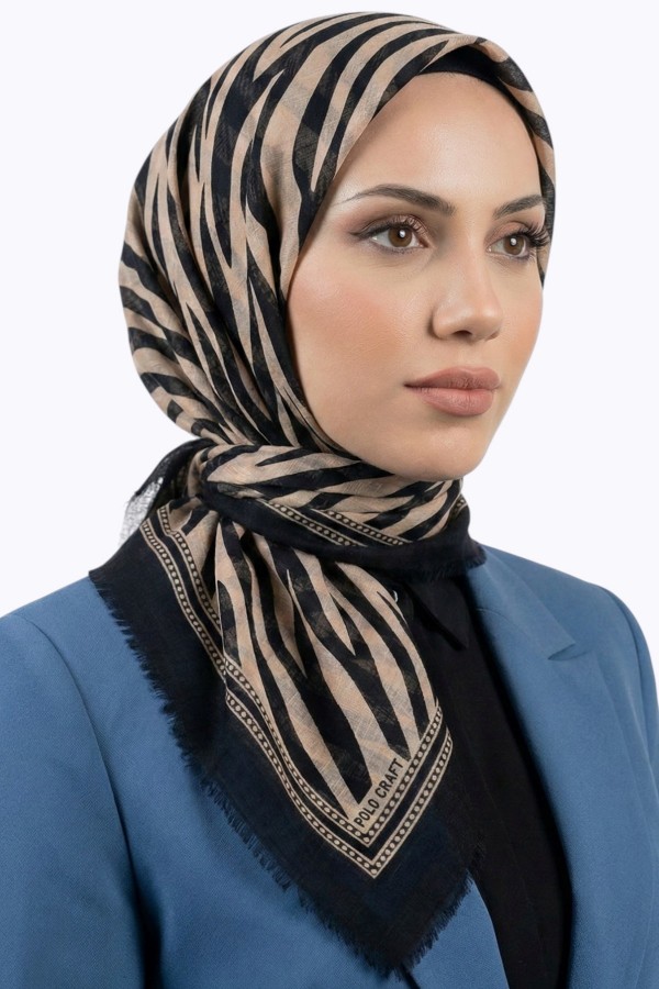 Desenli Flamlı Eşarp 6518-3