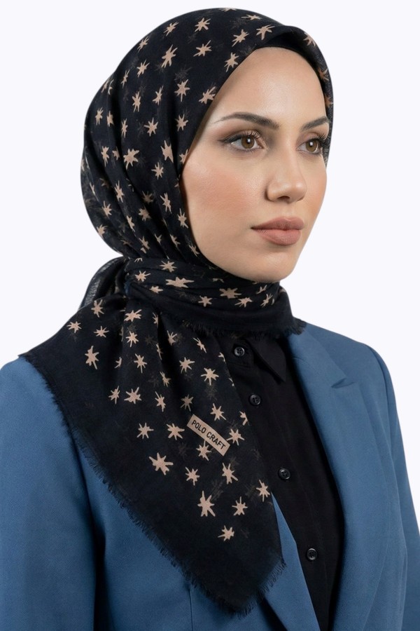 Desenli Flamlı Eşarp  6518-2