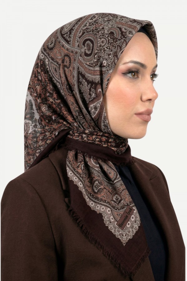 Desenli Flamlı Eşarp 6519-29