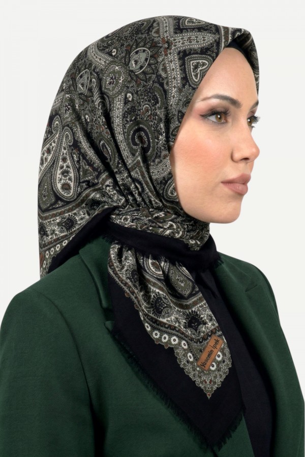 Desenli Flamlı Eşarp 6519-27