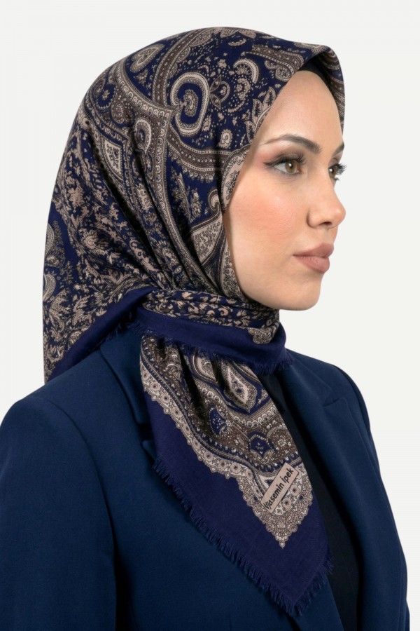 Desenli Flamlı Eşarp 6519-26