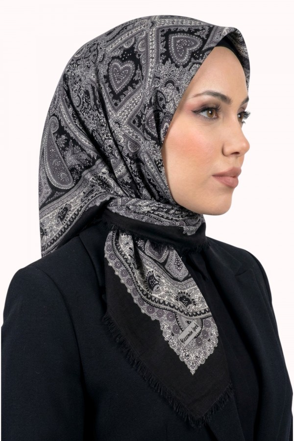 Desenli Flamlı Eşarp 6519-18