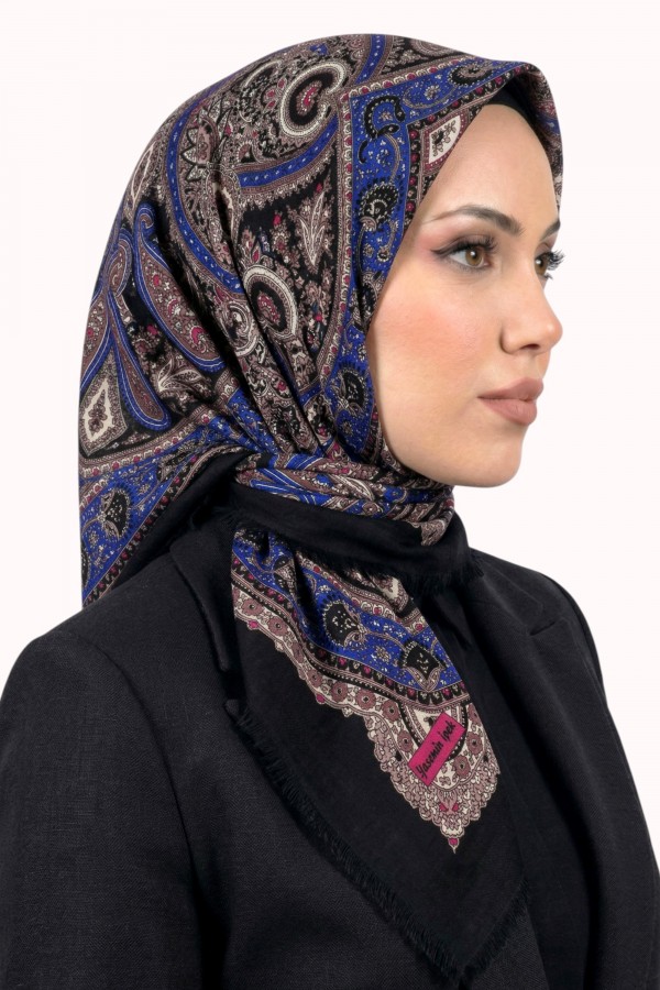 Desenli Flamlı Eşarp 6519-16