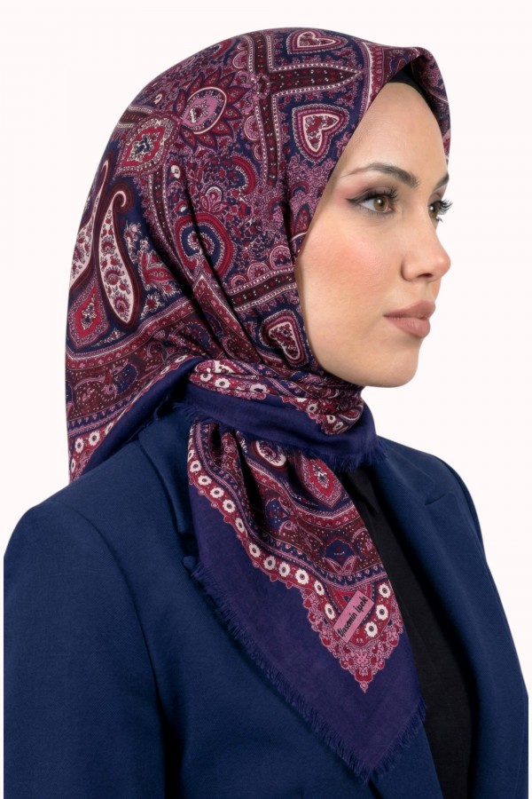 Desenli Flamlı Eşarp 6519-12