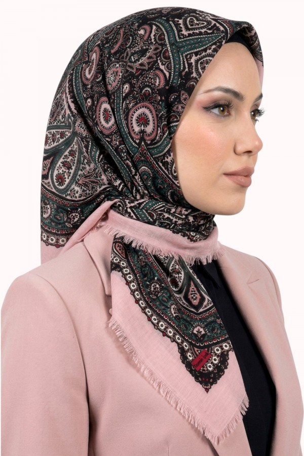 Desenli Flamlı Eşarp 6519-9