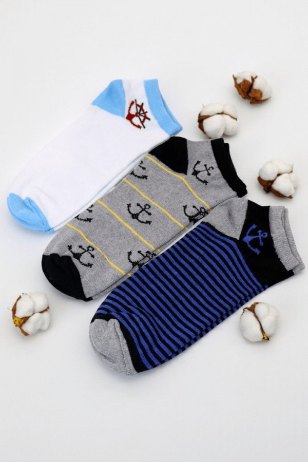 Erkek 3 Lü Çocuk Çorap (11-12 Yaş) 9406-12