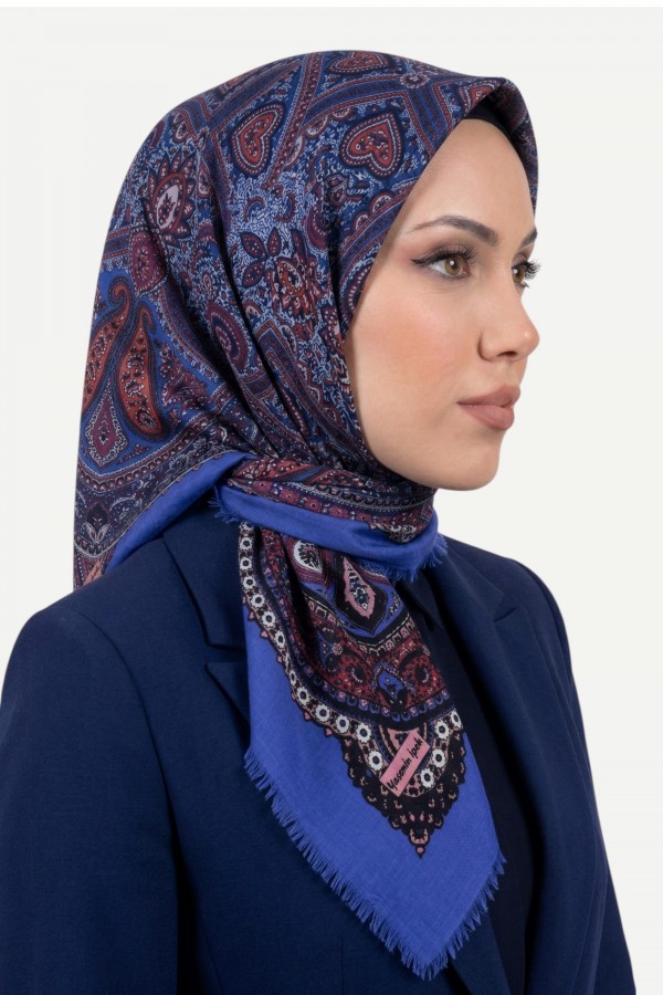 Desenli Flamlı Eşarp 6519-8