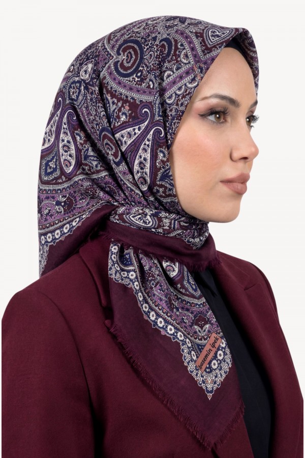 Desenli Flamlı Eşarp 6519-3