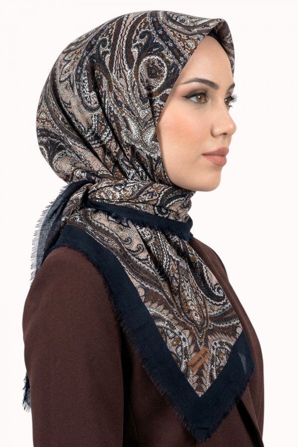 Desenli Flamlı Eşarp 6520-28